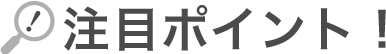 注目ポイント